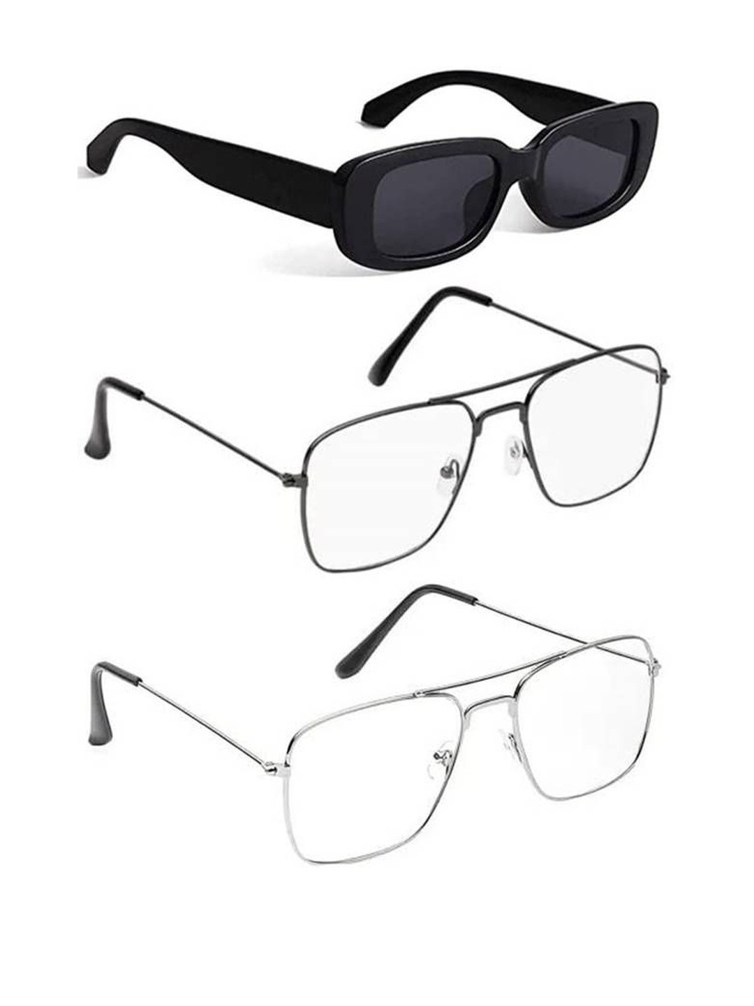 Arzonai Unisex Pack of 3 Full Rim Sunglasses