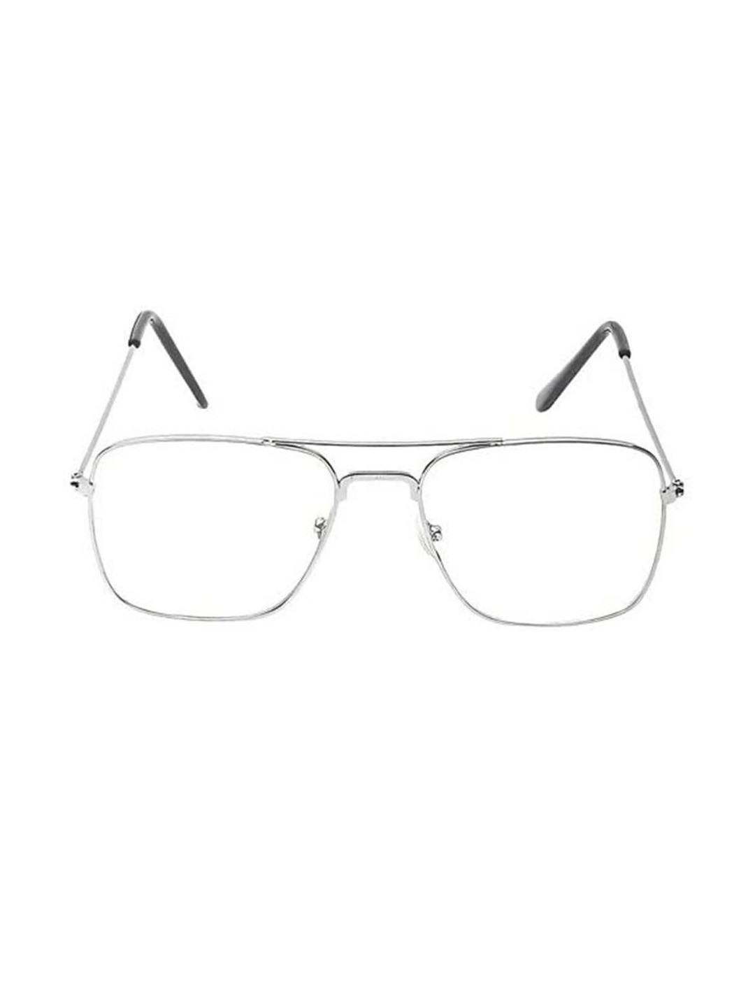 Arzonai Unisex Pack of 3 Clear & Silver-Toned Aviator Sunglasses with UV Protected Lens