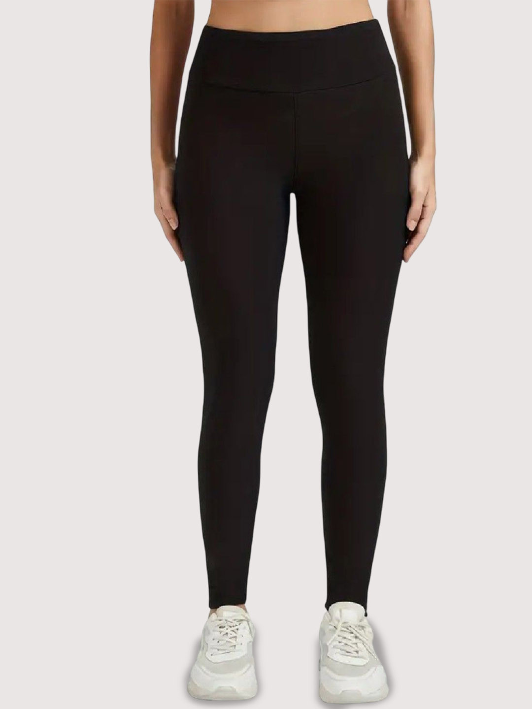 1TO FINITY Slim-Fit Warm Thick Fur Lined Fleece Winter Thermal Bottom