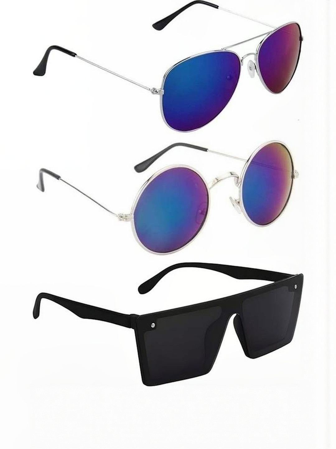 Arzonai Unisex Clear Lens & Blue Sunglasses with