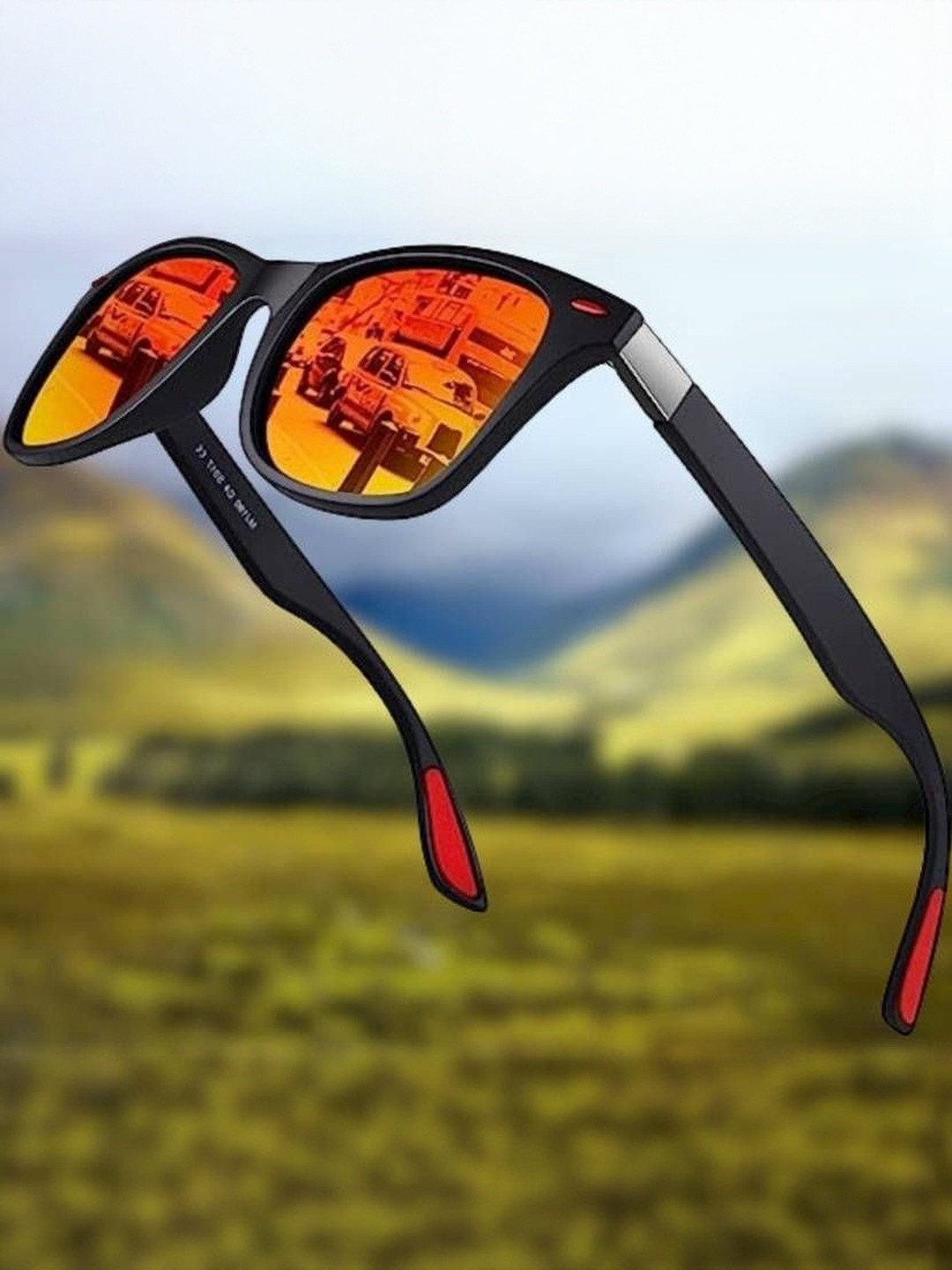 Arzonai Unisex Black  & Multi Lens & Silver-Toned Sunglasses with  UV Protected Lens