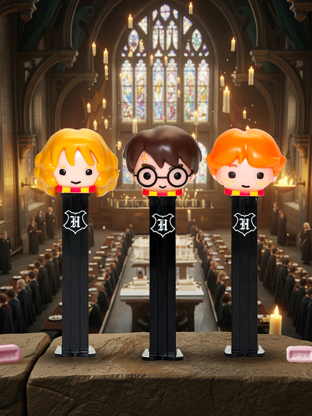 PEZ Kids Pack Of 3 Harry Potter Series Candies -51 gm