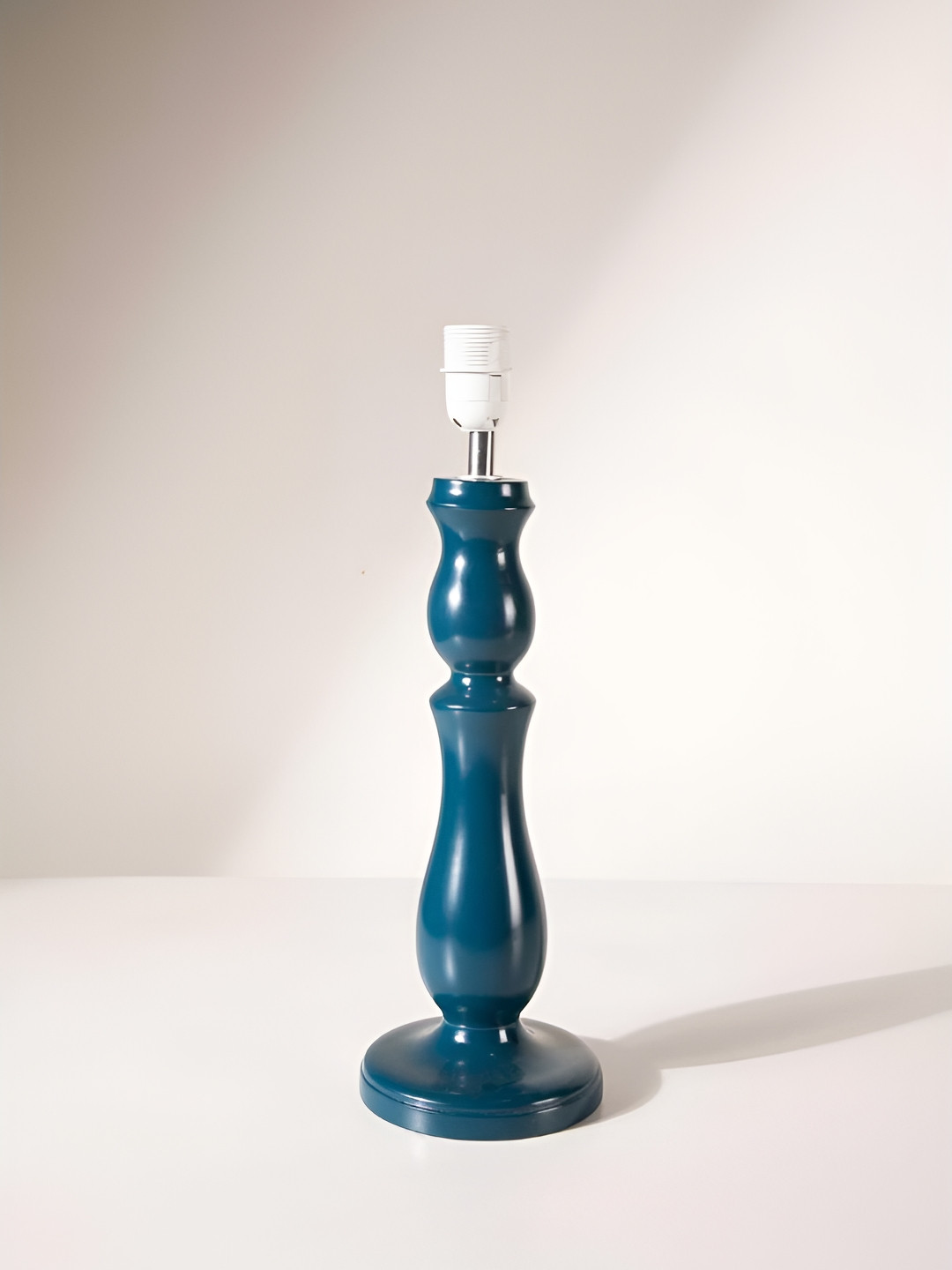 FREEDOM TREE Navy Blue Wooden Mahua Table Lamp