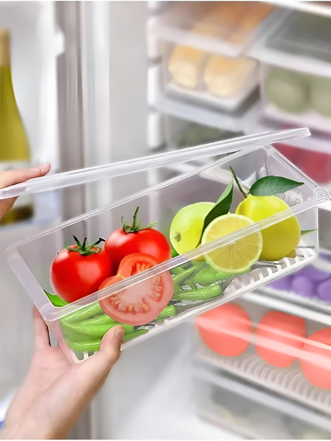 STARDOT White 2025 Plastic Fridge Container