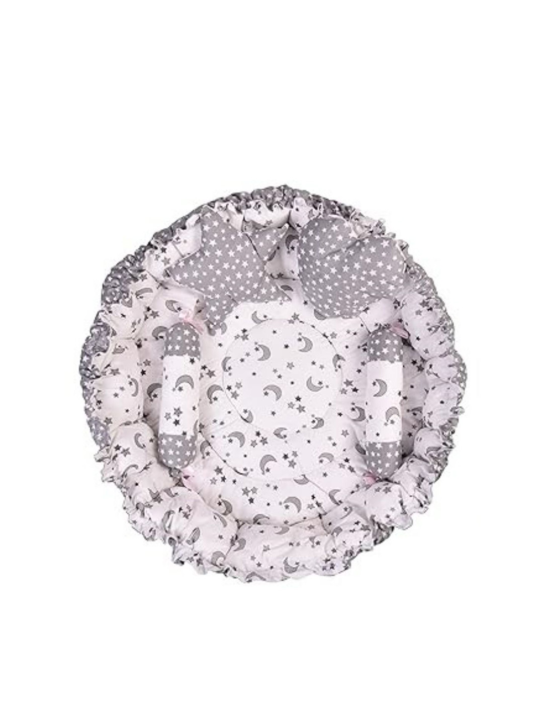 ADORE STUFF Infants Moon & Star Printed Pure Cotton Bedding Set