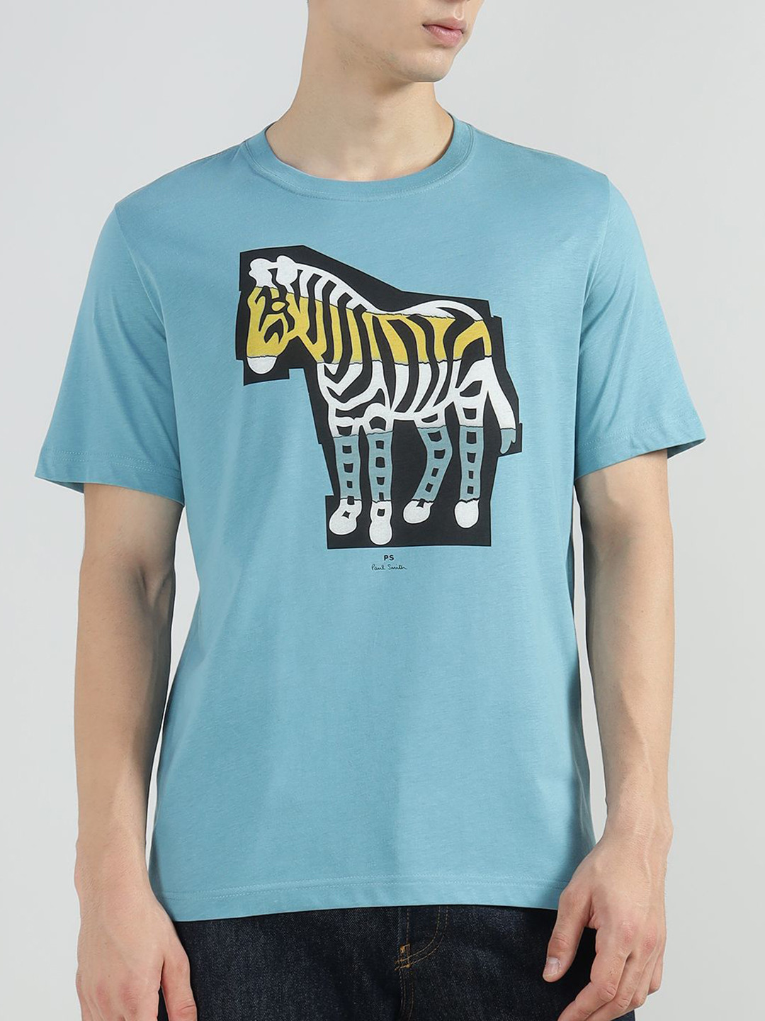 PS By Paul Smith Men Graphic Printed Round Neck Cotton T-shirt