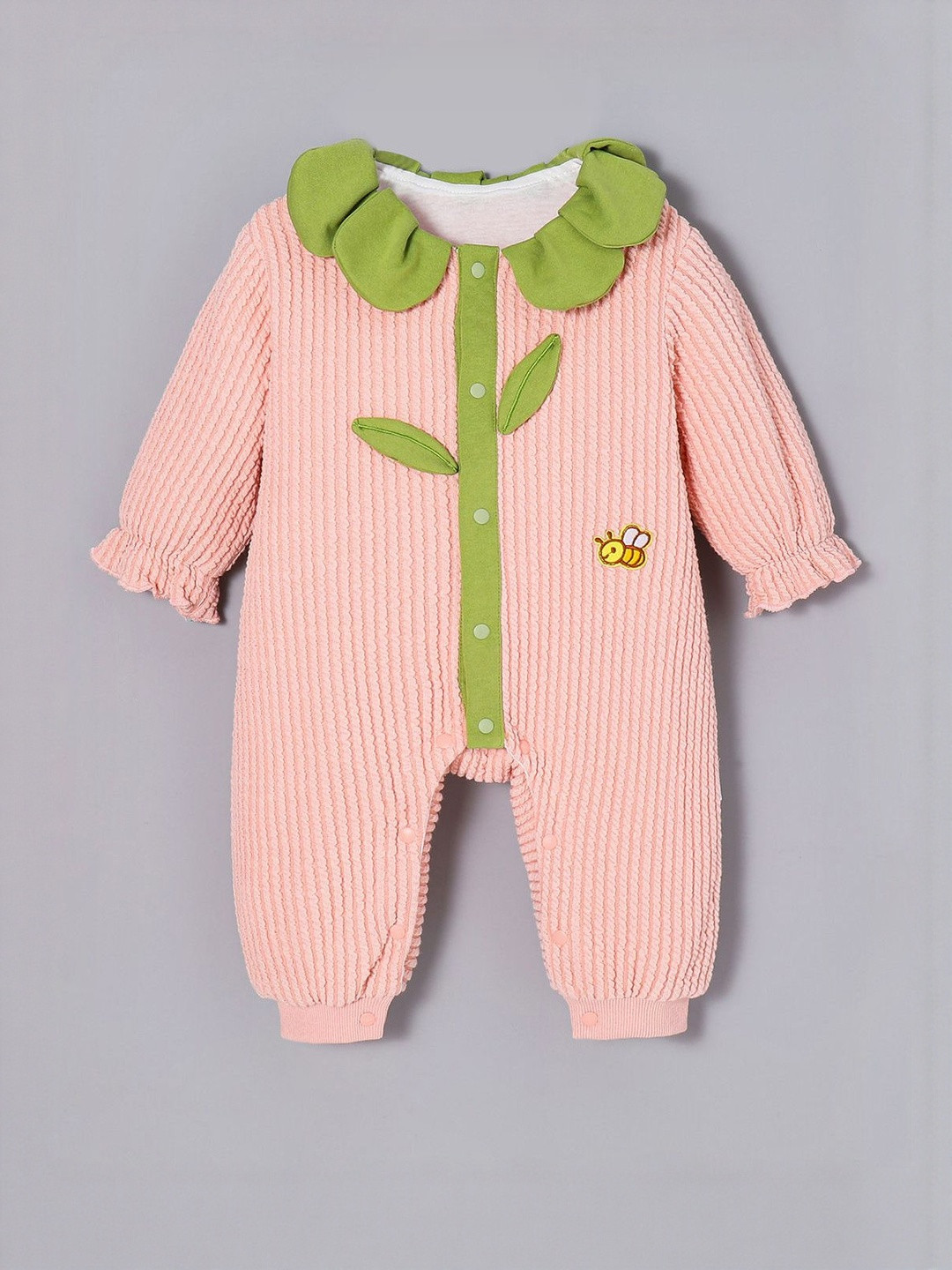 Hopscotch Women Flower Petal Collar Bodysuit