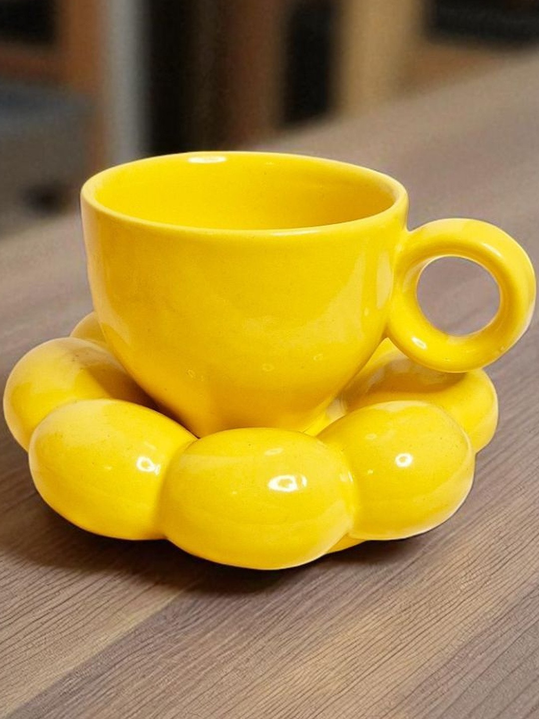 Eleven To Eleven Decor Unisex Ceramic Yellow Cups