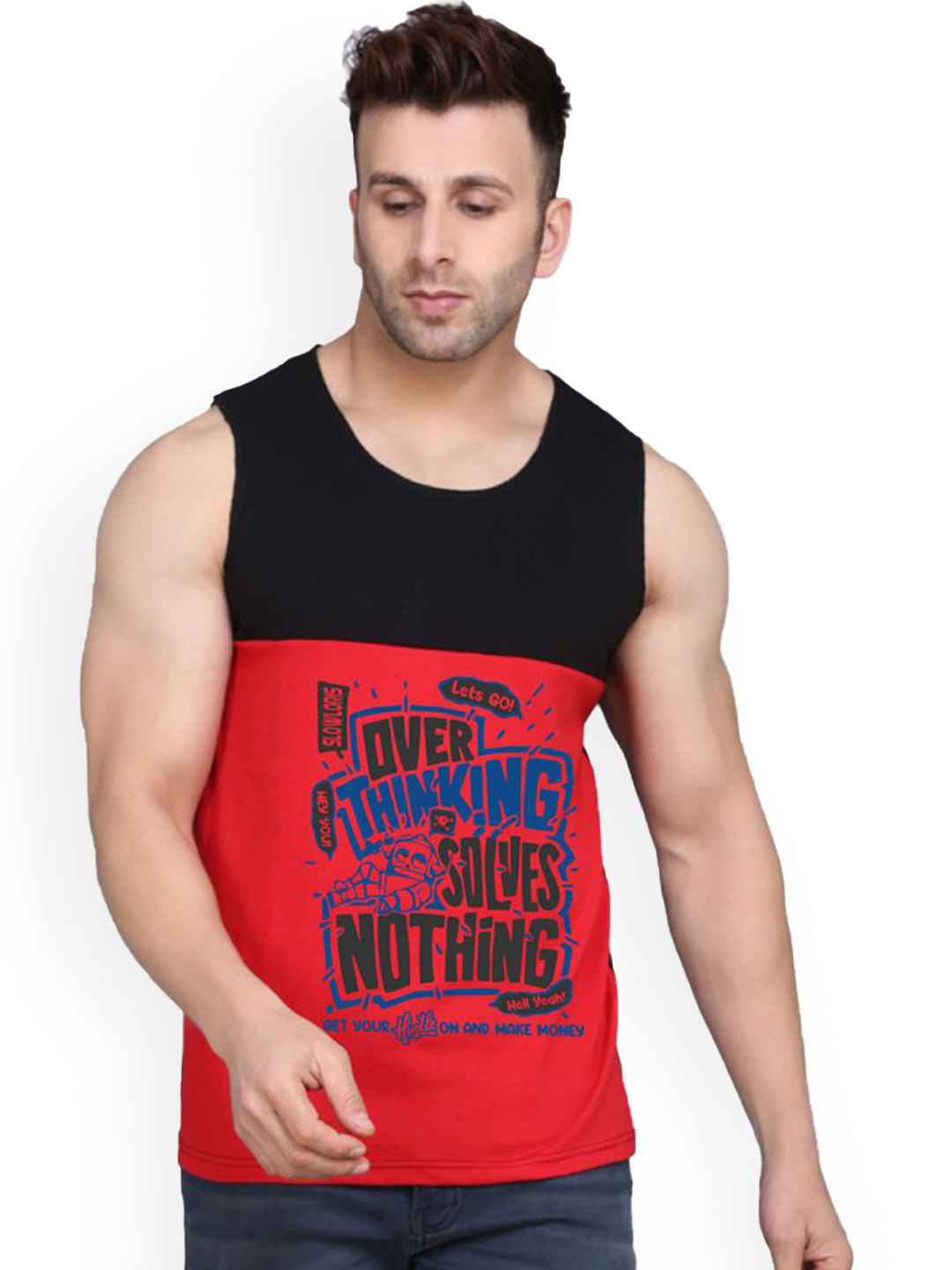 MINISTRY OF FRIENDS Printed Bio-Wash Cotton Basic Innervests