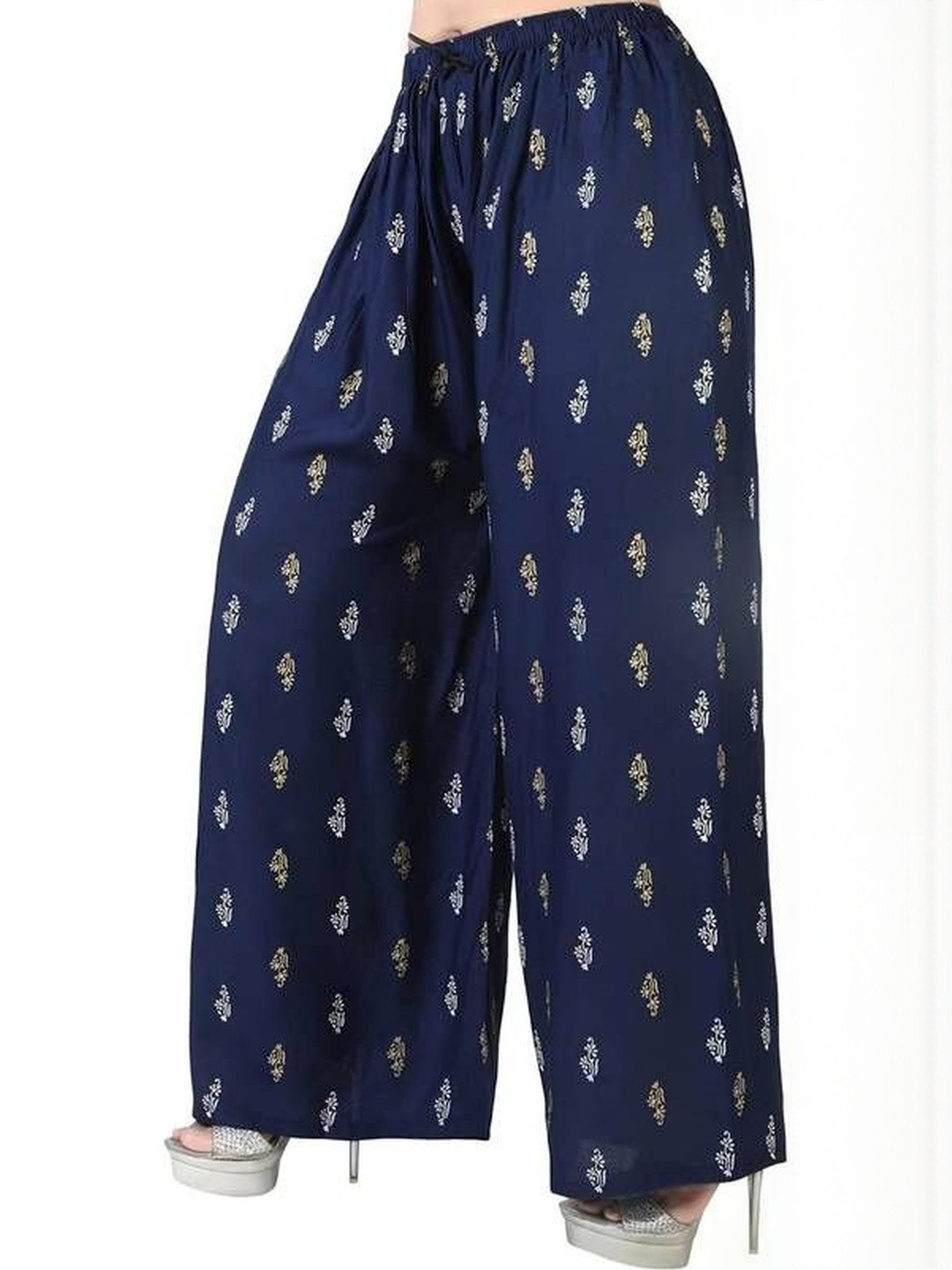 KIROTO Women Viscose Rayon Printed Palazzos
