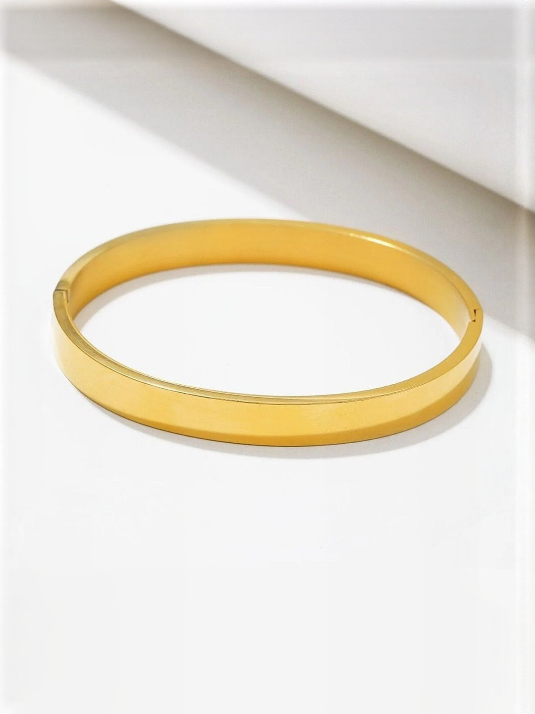 Elite creation Unisex Gold-Plated Bangle-Style Bracelet