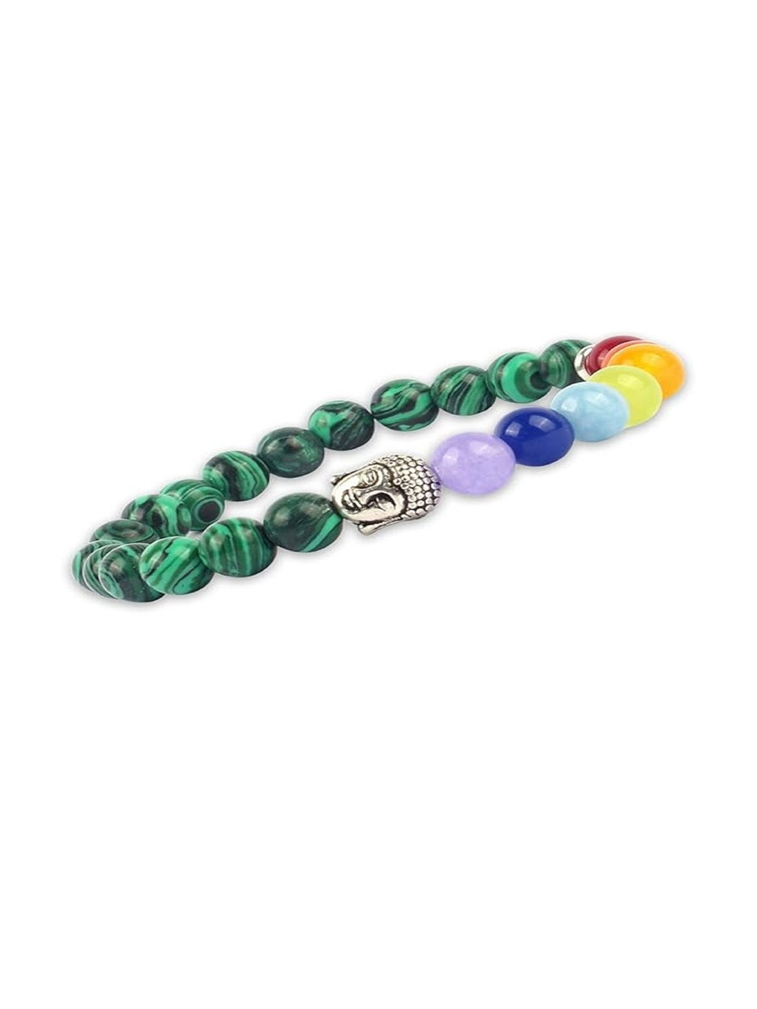 SIAMI Unisex Citrine Beaded Elasticated Bracelet