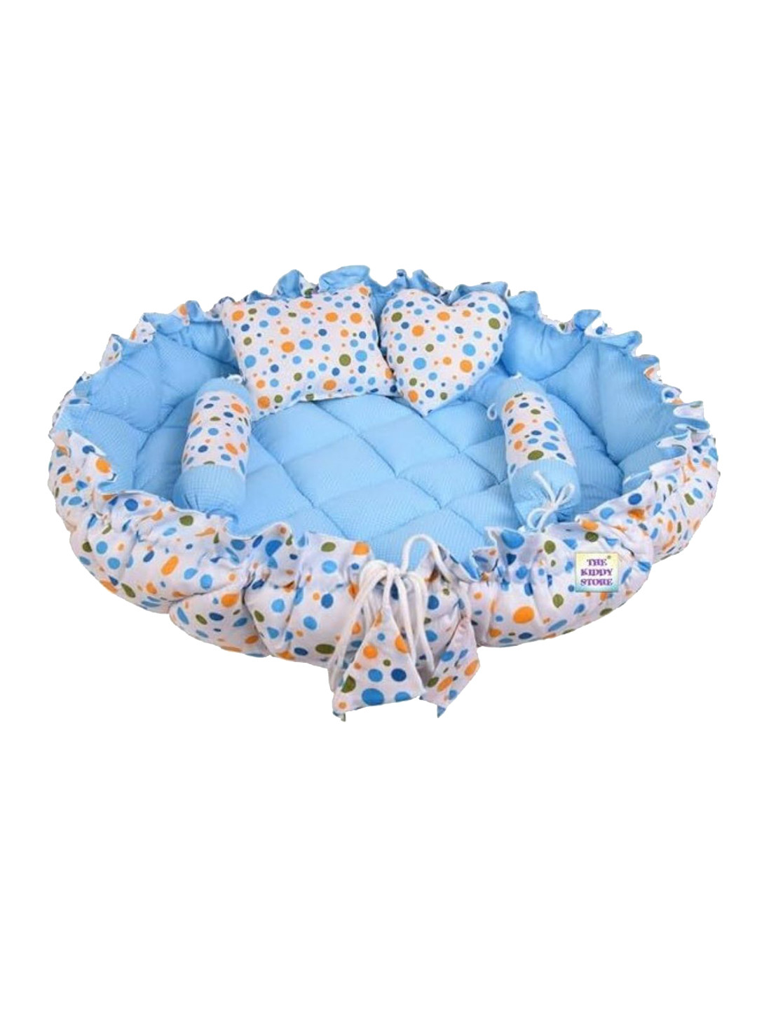 ADORE STUFF Infants Polka Dots Printed Pure Cotton Bedding Set