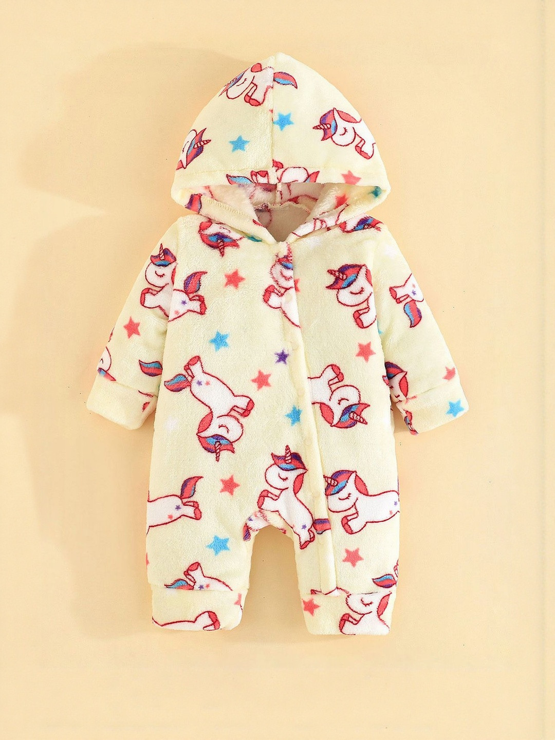 Hopscotch Girls Prancing Unicorn Hooded Bodysuit