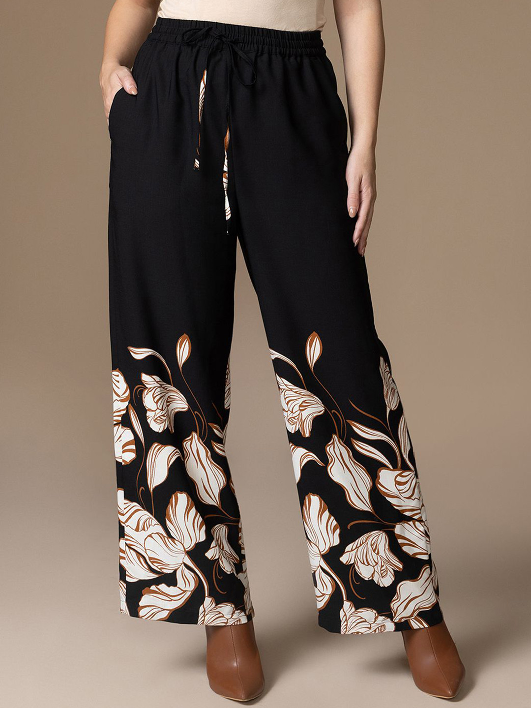 Kazo Women Floral Printed  Judy Pull On Pants