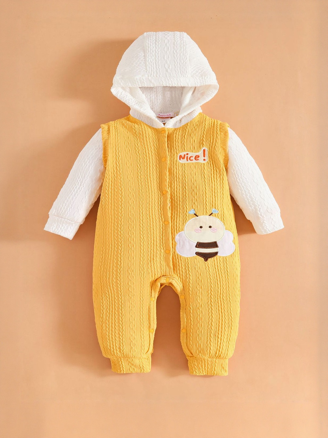 Hopscotch Animal Printed Hooded Bodysuit