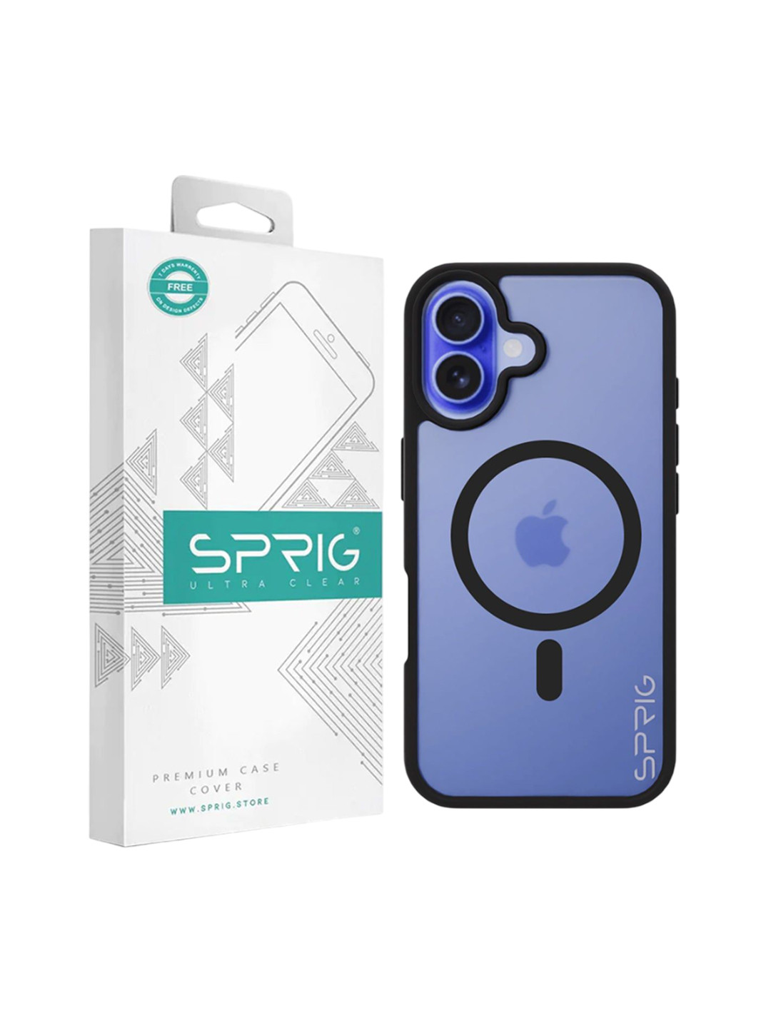 SPRIG Impact Resistant Shock Proof iPhone 16 Plus Back Case