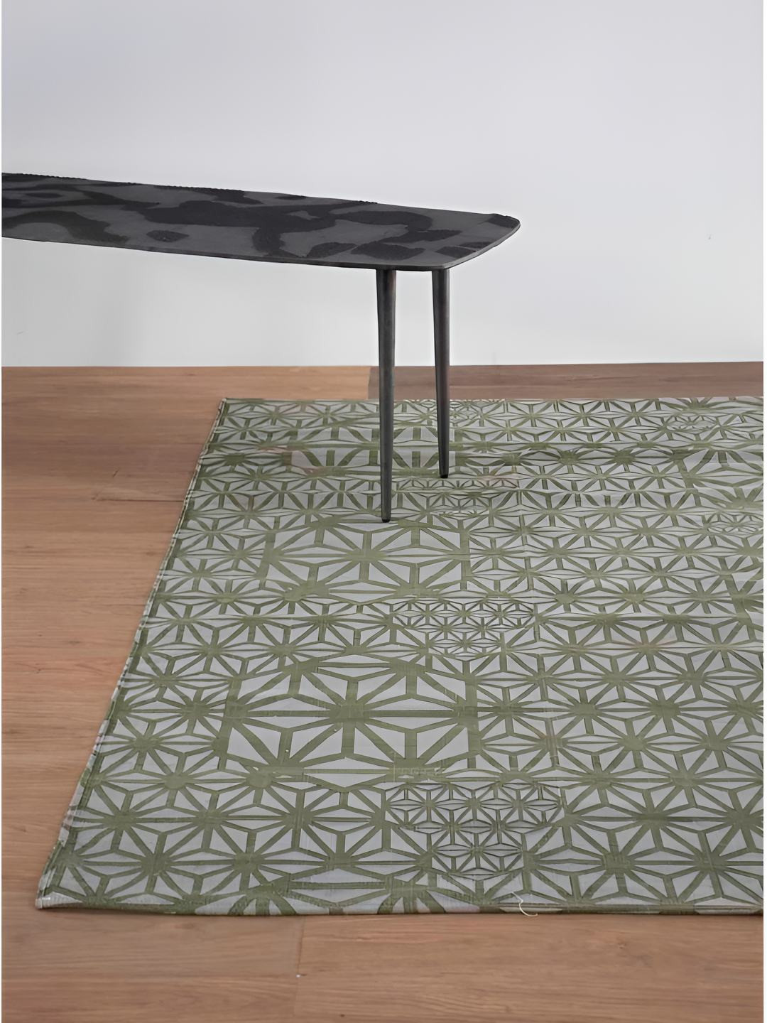 FREEDOM TREE Kiwach Red & White Printed Pure Cotton Rug