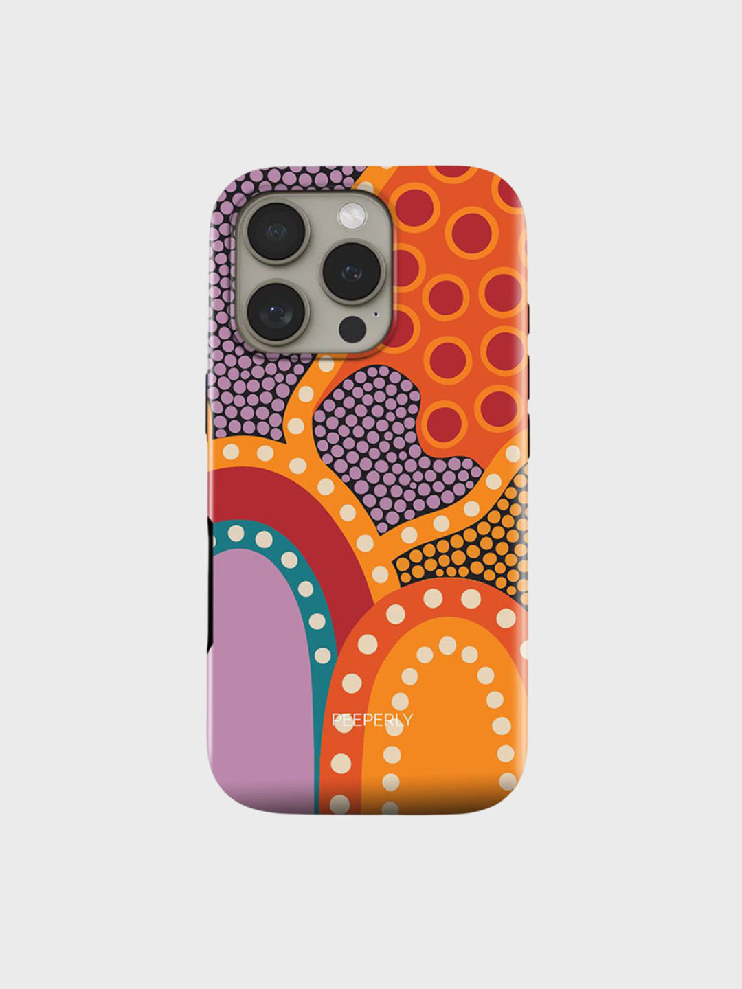 PEEPERLY Women Abstract Printed Impact Resistant iPhone 14 Plus Crystal Back Case