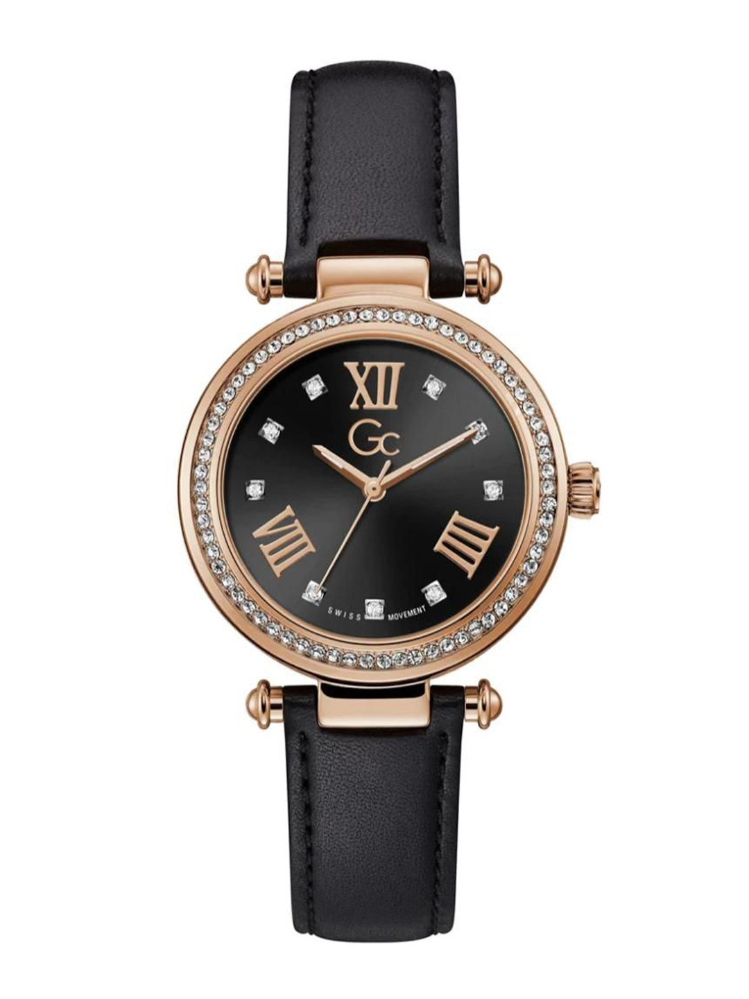 GC PrimeChic Women Brass Dial & Leather Straps Analogue Watch Y46005L2MM