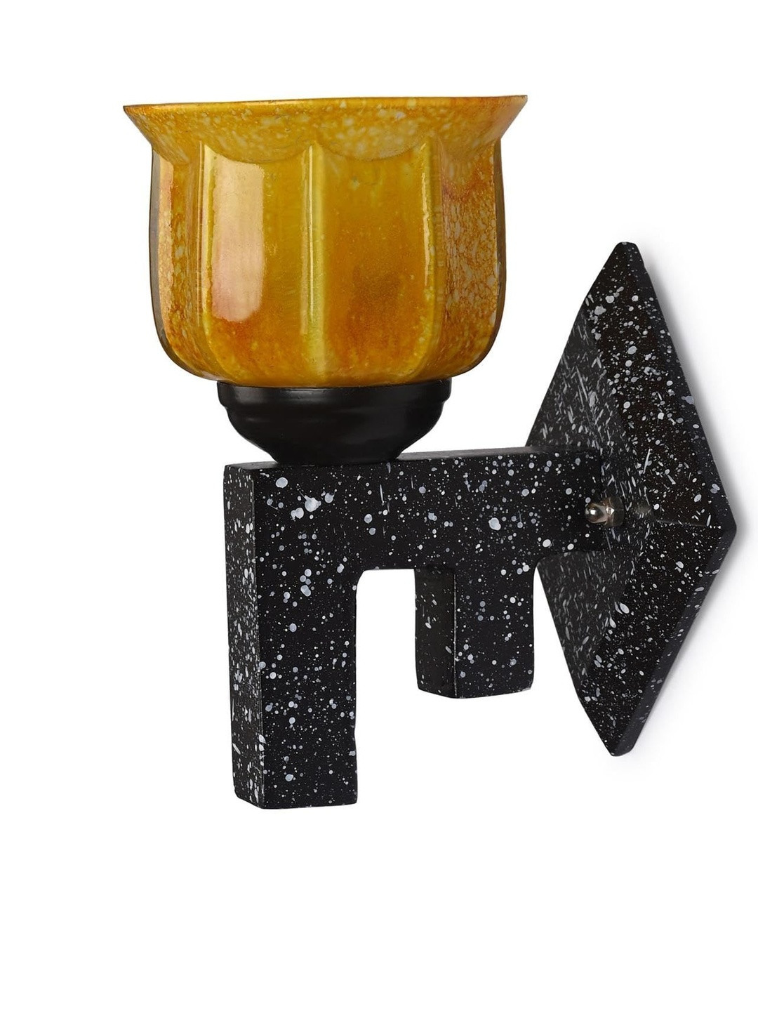 1ST TIME Yellow Glass Contemporary Cylinder Shaped Wall Lamp