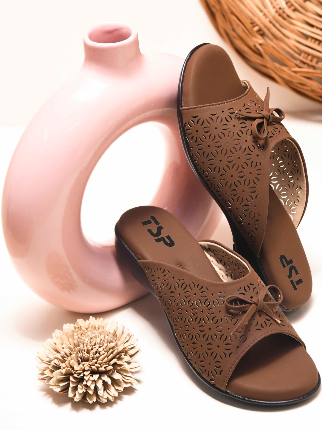 THE STHAPAK BLESS YOUR FEET Women Embellished Flats with Laser Cuts