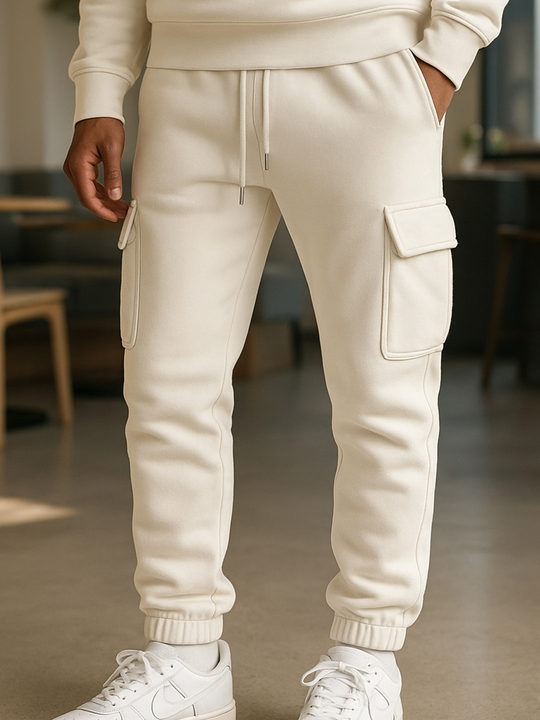 NOBERO Men Heavy Duty Cargo Joggers