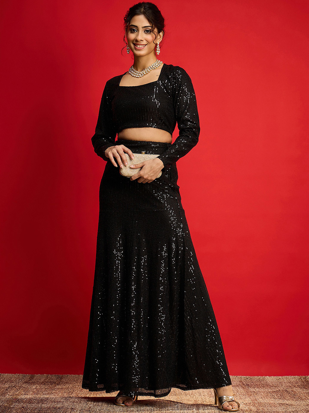 Shae by SASSAFRAS Square Neck Top With Skirt Co-Ords