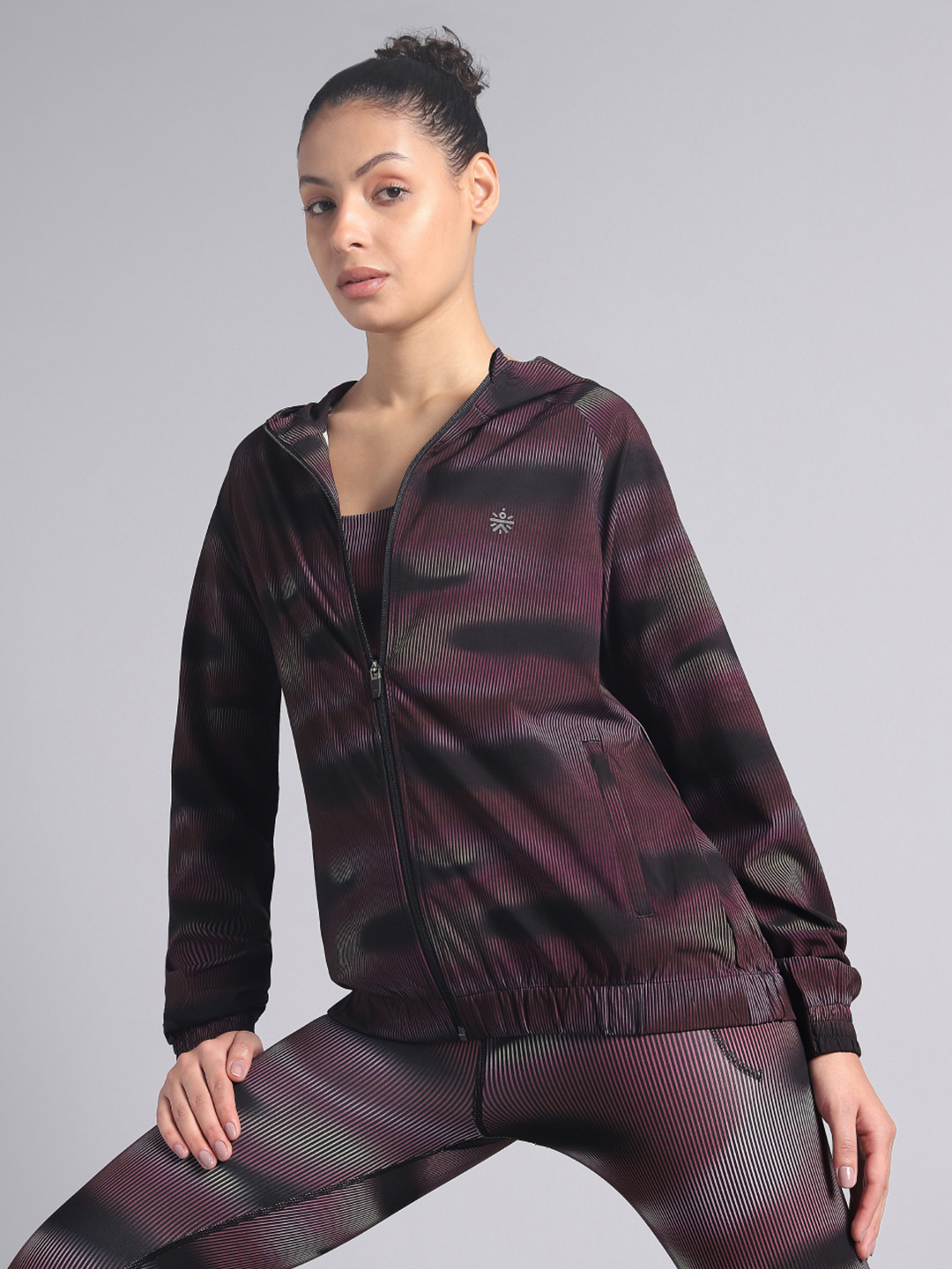 Women Energy Map All Over Print Lightweight Jacket