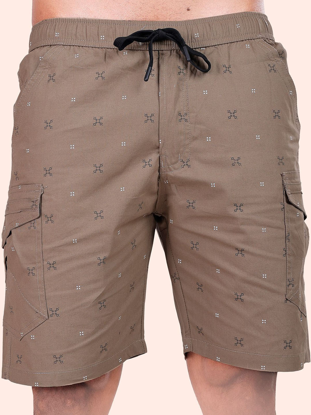 24 Street Men Printed Cargo Shorts