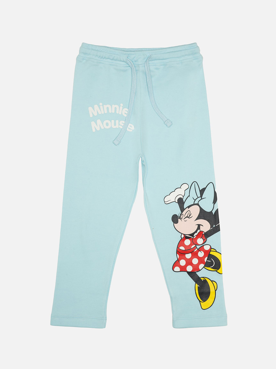 Bodycare Girls Minnie Mouse Cartoon Characters Printed Cotton Mid-Rise Track Pant