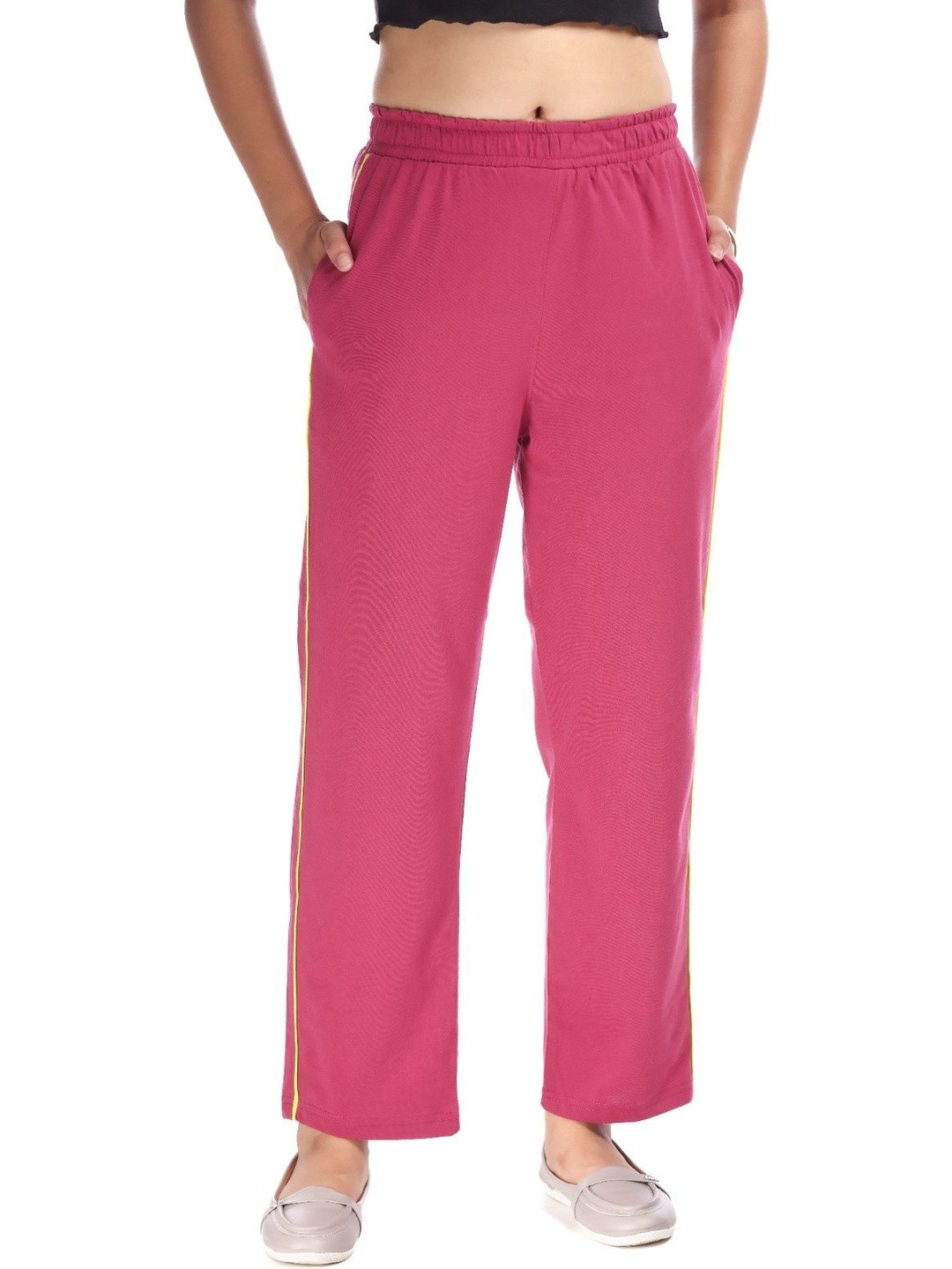 E-MAX Women Pink Track Pants