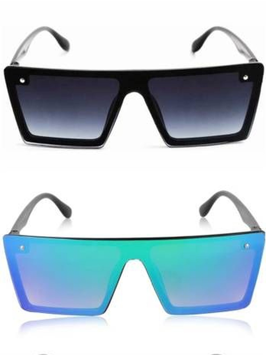 Arzonai Unisex Pack Of 2 Aviator Sunglass With UV Protected Lens COMBO-0006574