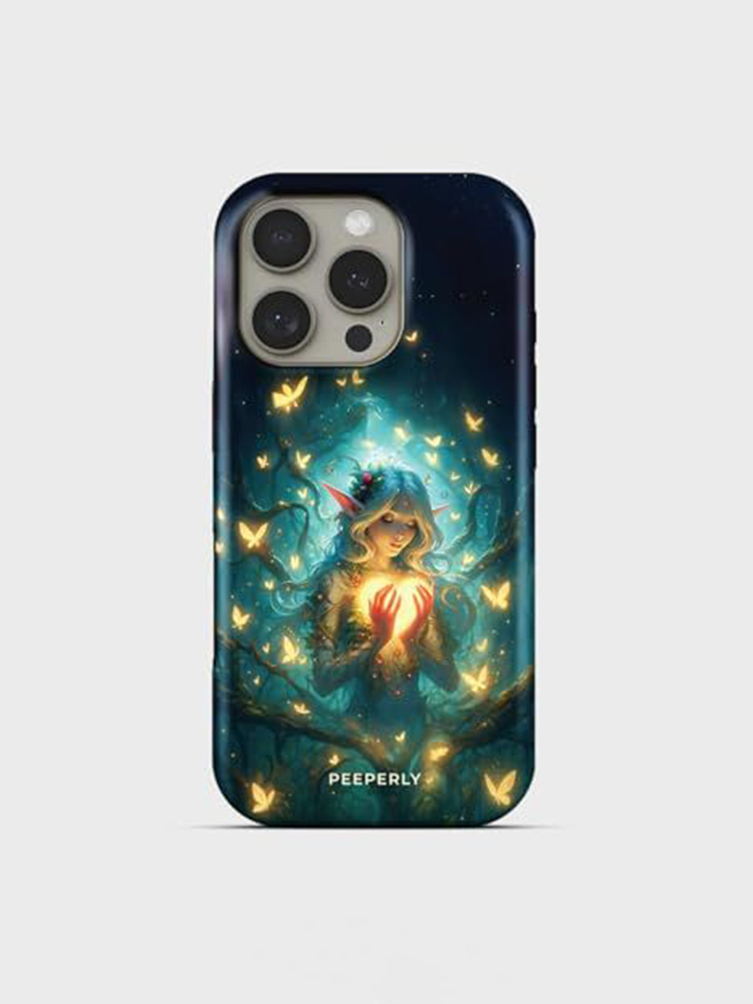 PEEPERLY Women Fairies Graphic Printed Impact Resistant iPhone 14 Plus Crystal Back Case