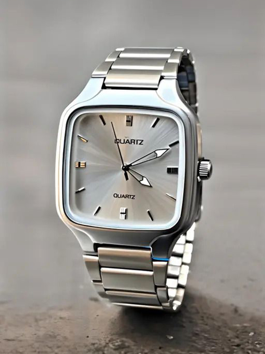 FROZIL Men Dial & Stainless Steel Straps Analogue Watch ST-SQUARE-SILVER