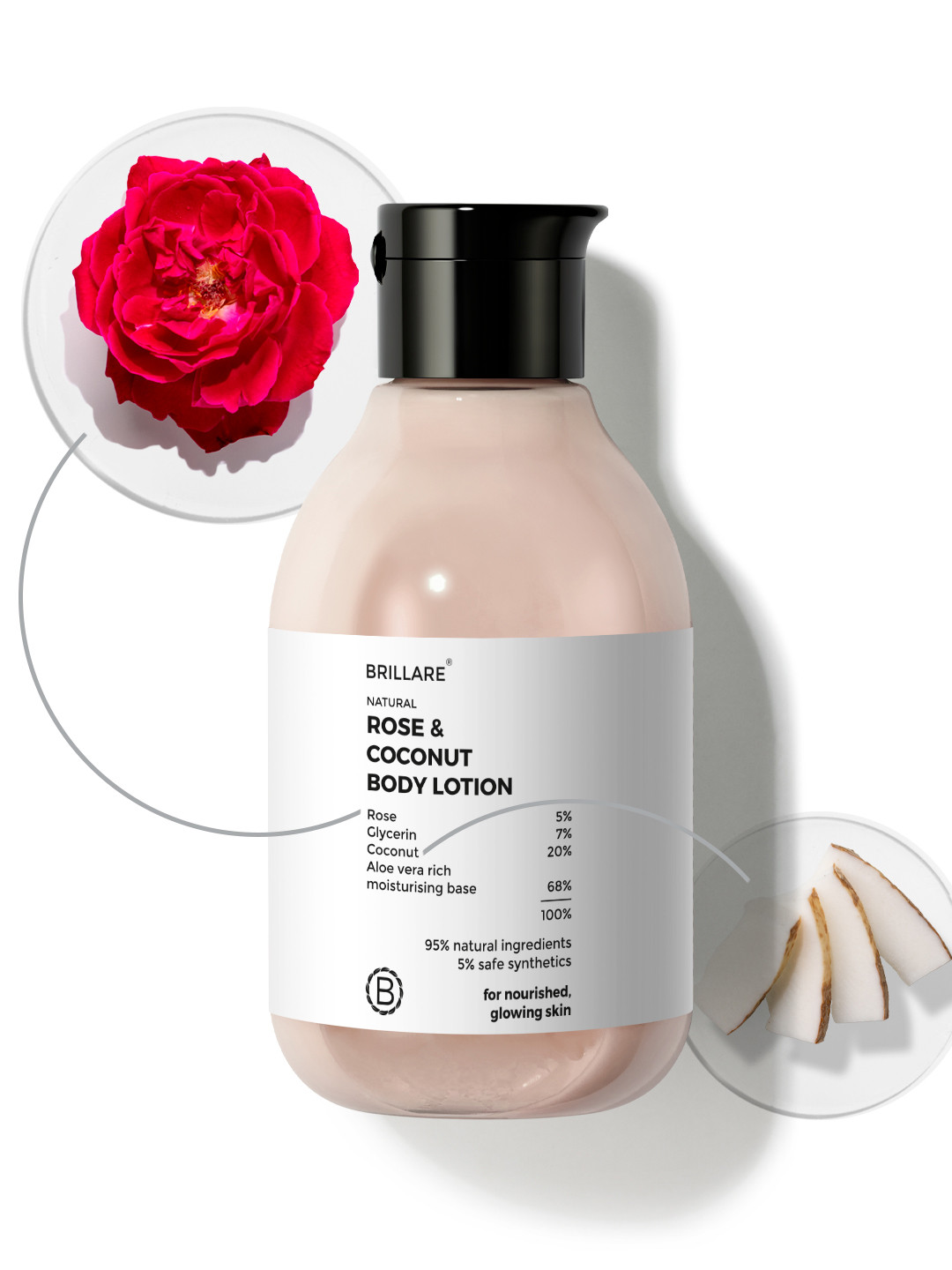 BRILLARE Rose & Coconut Body Lotion - 200 ml