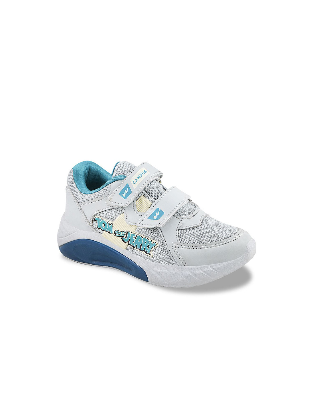 Campus TOM V Kids Textured Round Toe Velcro Walking Non-Marking Shoes