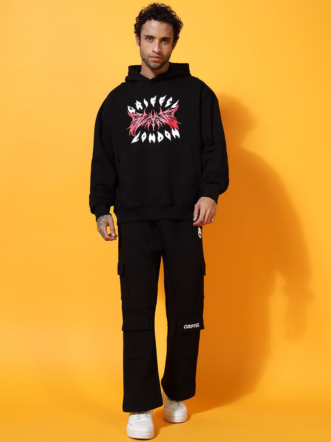 GRIFFEL Men Graphic Hoodie & Jogger Tracksuit