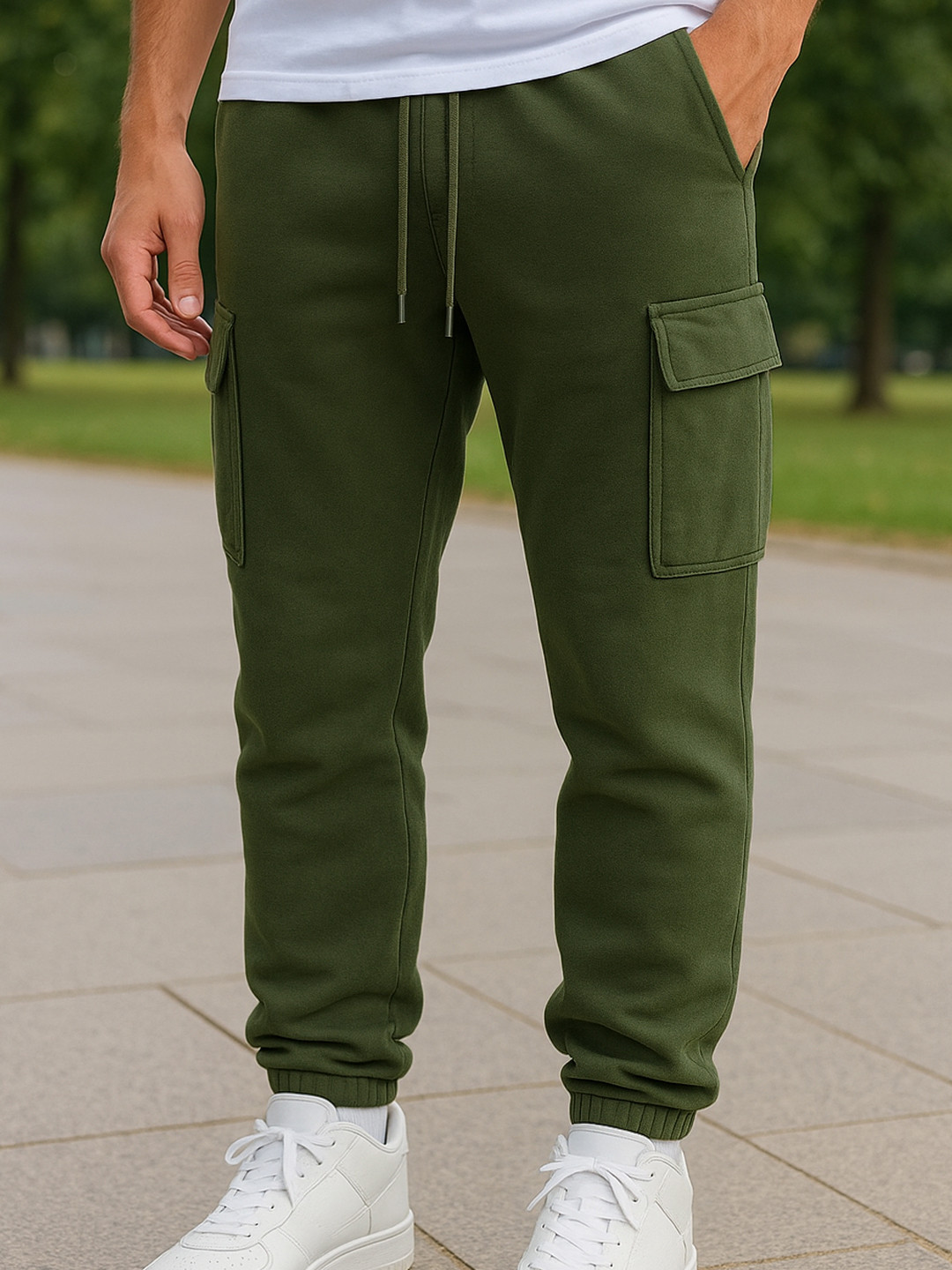 NOBERO Men Heavy Duty Cargo Joggers