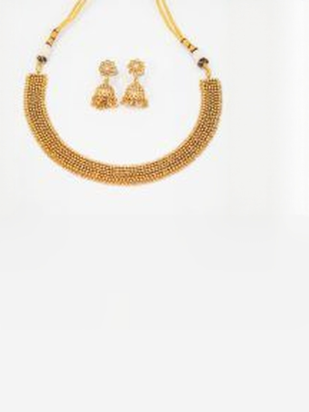 festivjewelleryze Women Brass Artificial Stones Gold-Plated Jewellery Set