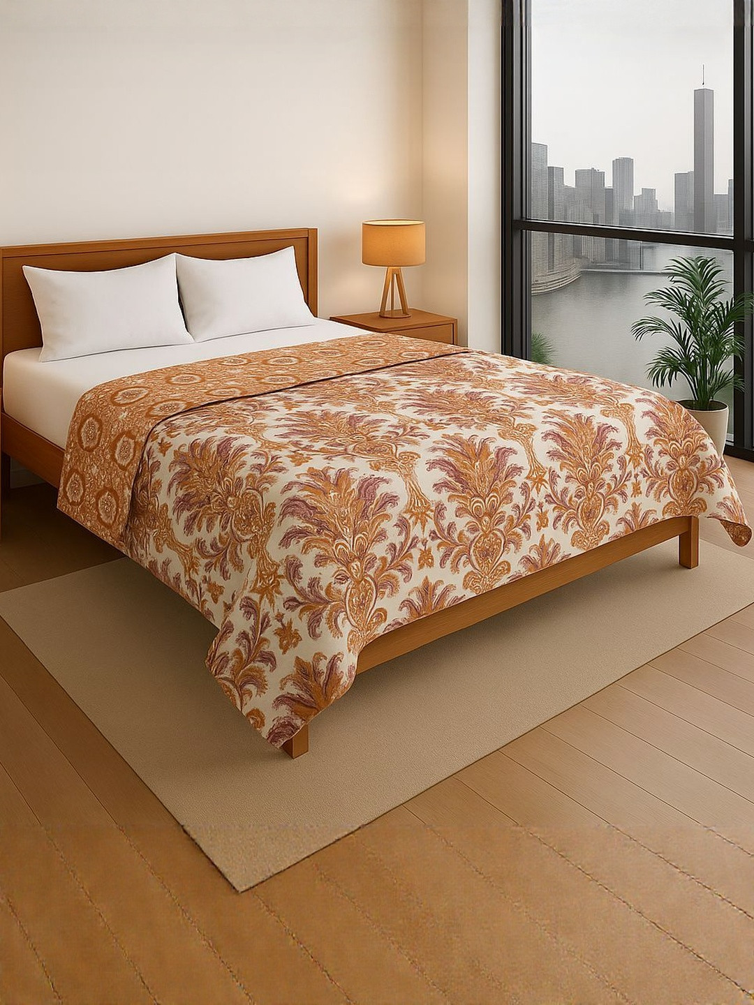 Signature Rose 300 GSM  Microfiber AC Room Double Bed Dohar