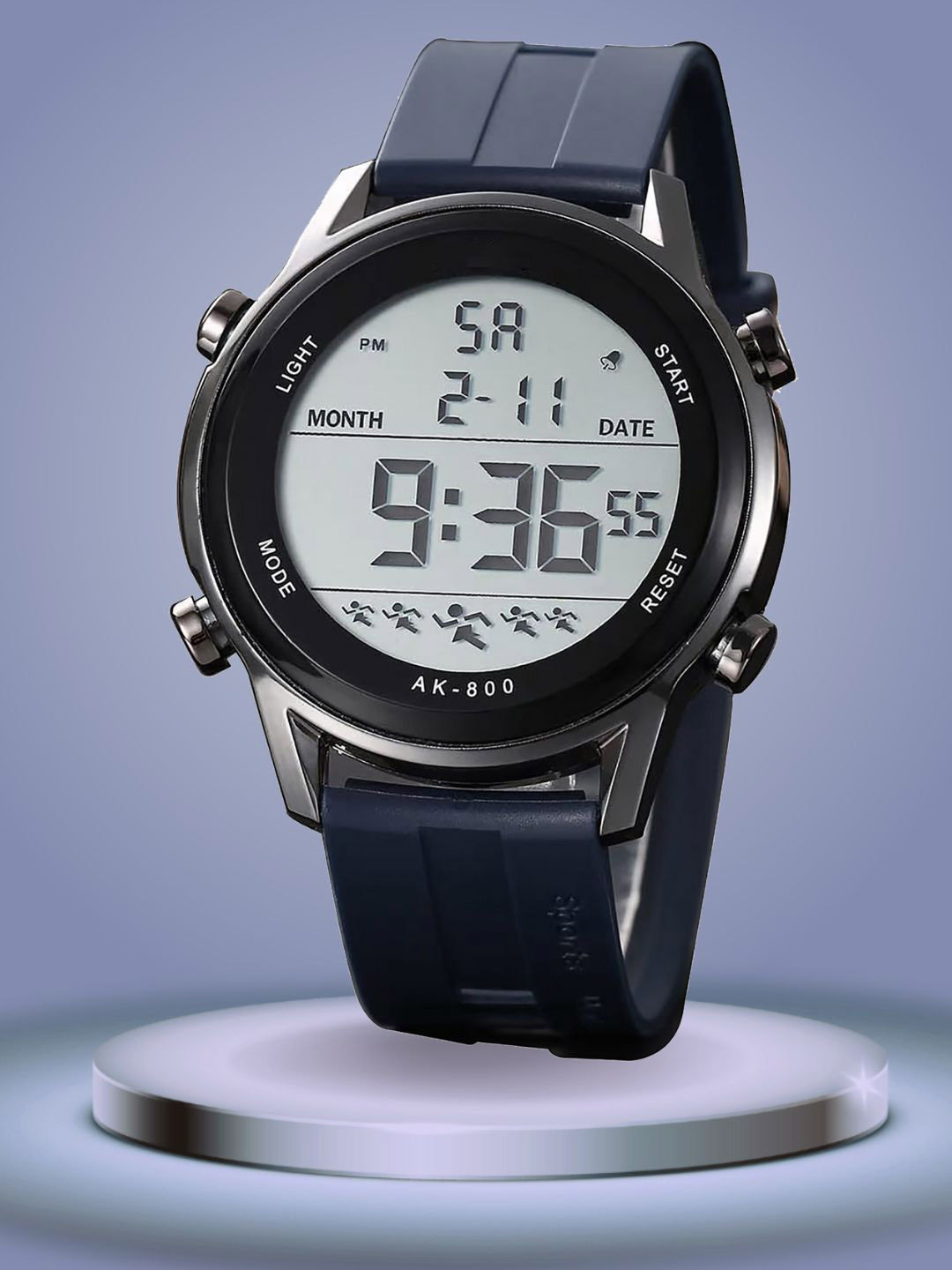 PAPIO Men Dial & Straps Digital LED Backlight Watch DIGITAL-028 BLUE