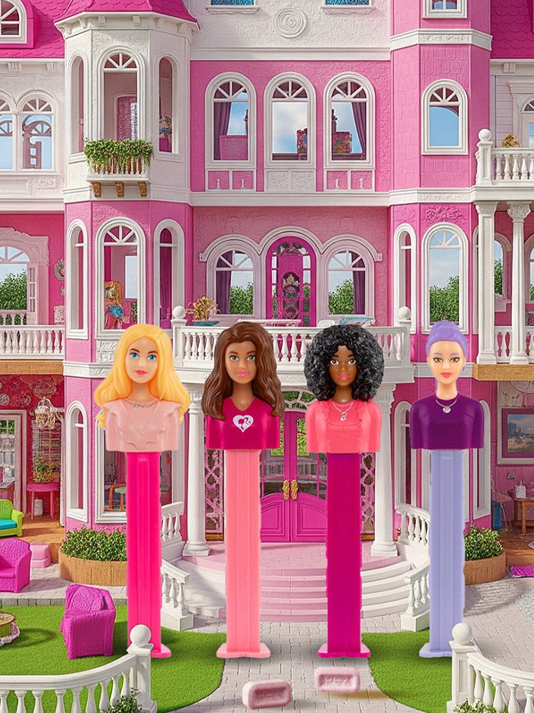 PEZ Kids Set Of 4 Barbie Series Candies17gm Each