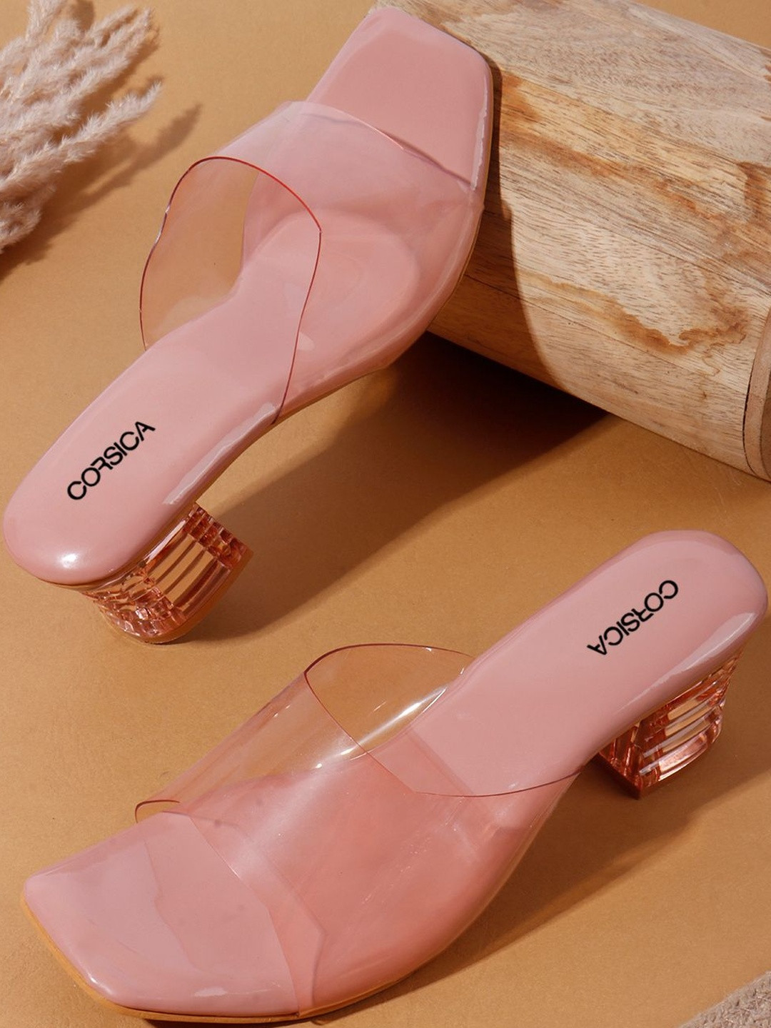 CORSICA Women Nude Synthetic Solid Party Wear Heels