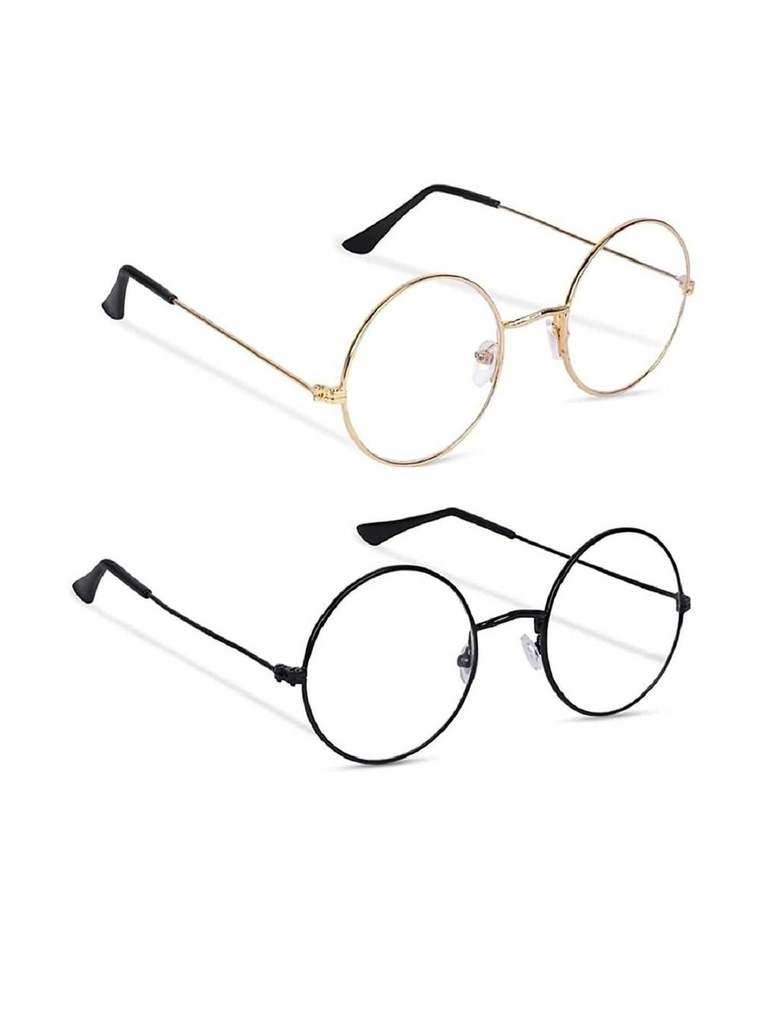 Arzonai Unisex Pack Of 2 UV Protected Round Sunglasses COMBO-006271