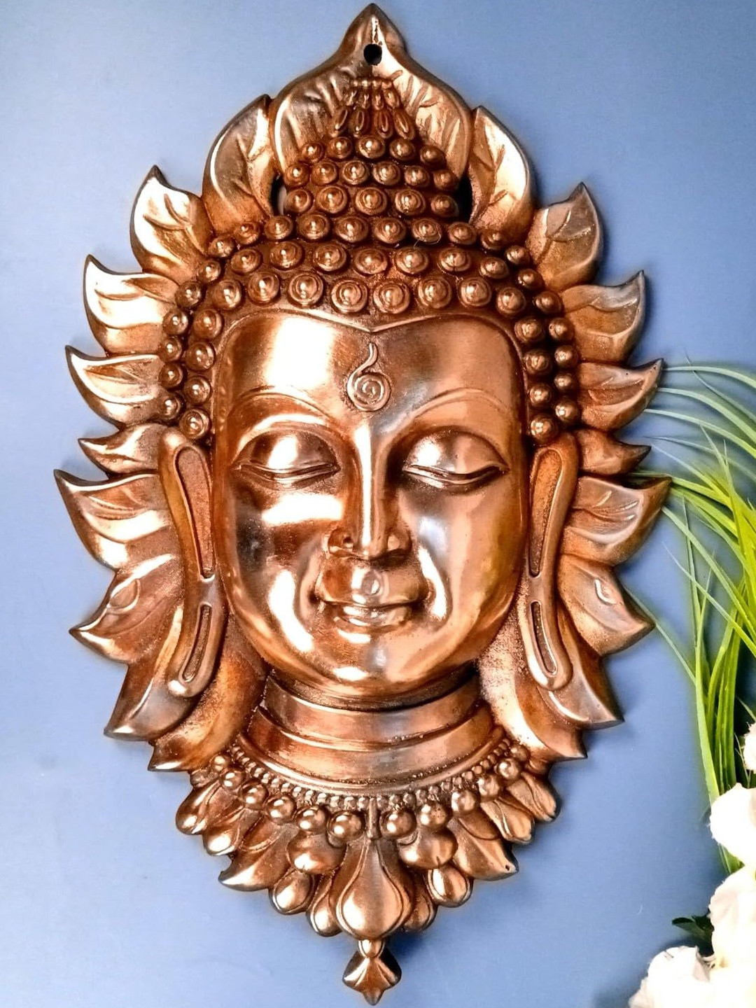 apka mart Bronze Buddha Decorative Wall Hanging for Home Decor