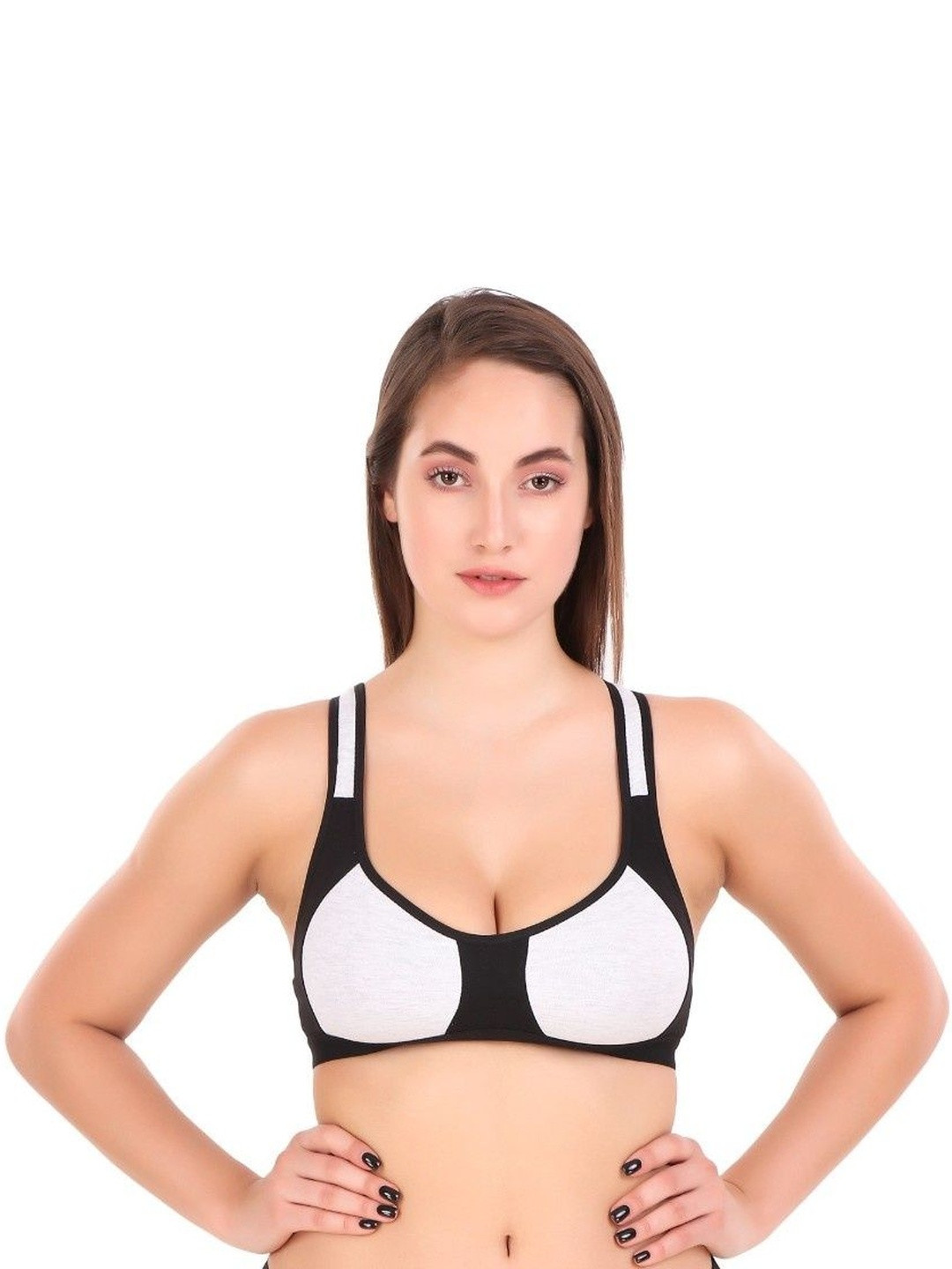 EMPISTO Women Full Coverage Underwired Colourblocked Non Padded Workout Bra