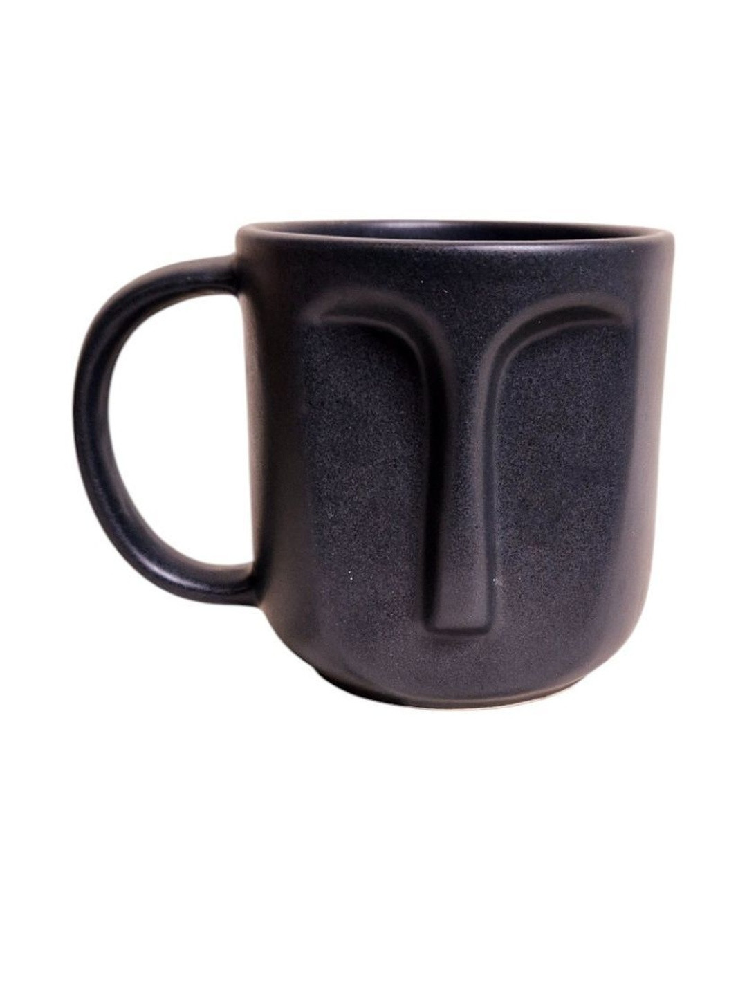 Eleven To Eleven Decor Black Ceramics Solid Ceramic Matte Mugs Set of Cups and Mugs