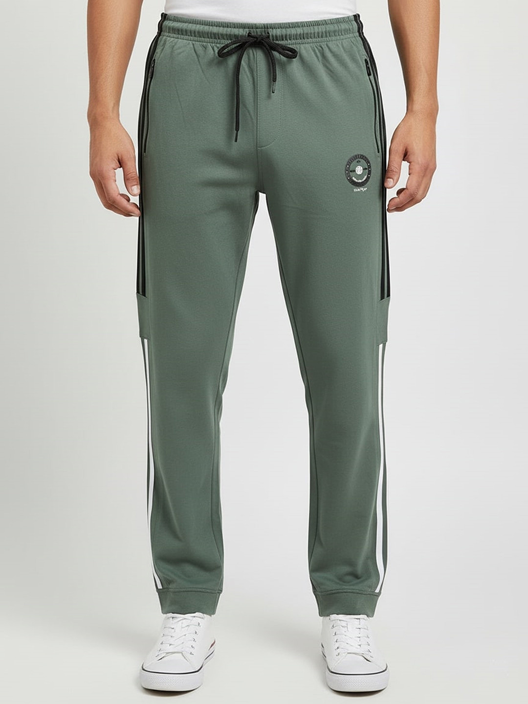 SANDPIPER Men Mid Rise Trackpants with Side Stripes