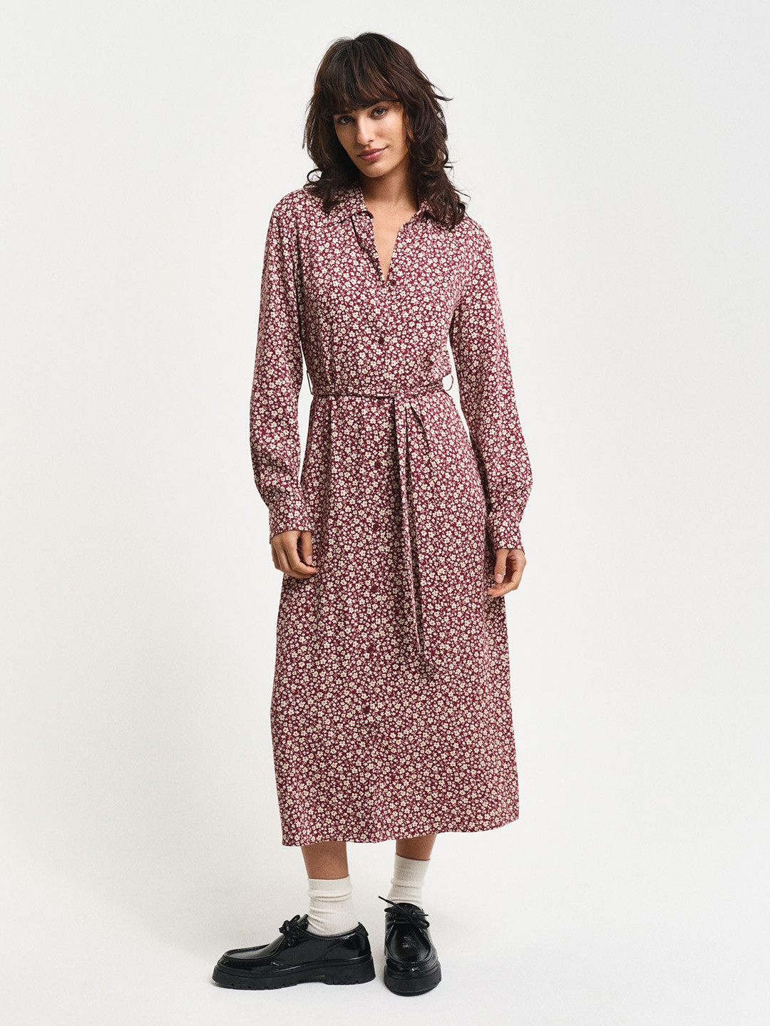 GANT Floral Print Fit & Flare Midi Dress
